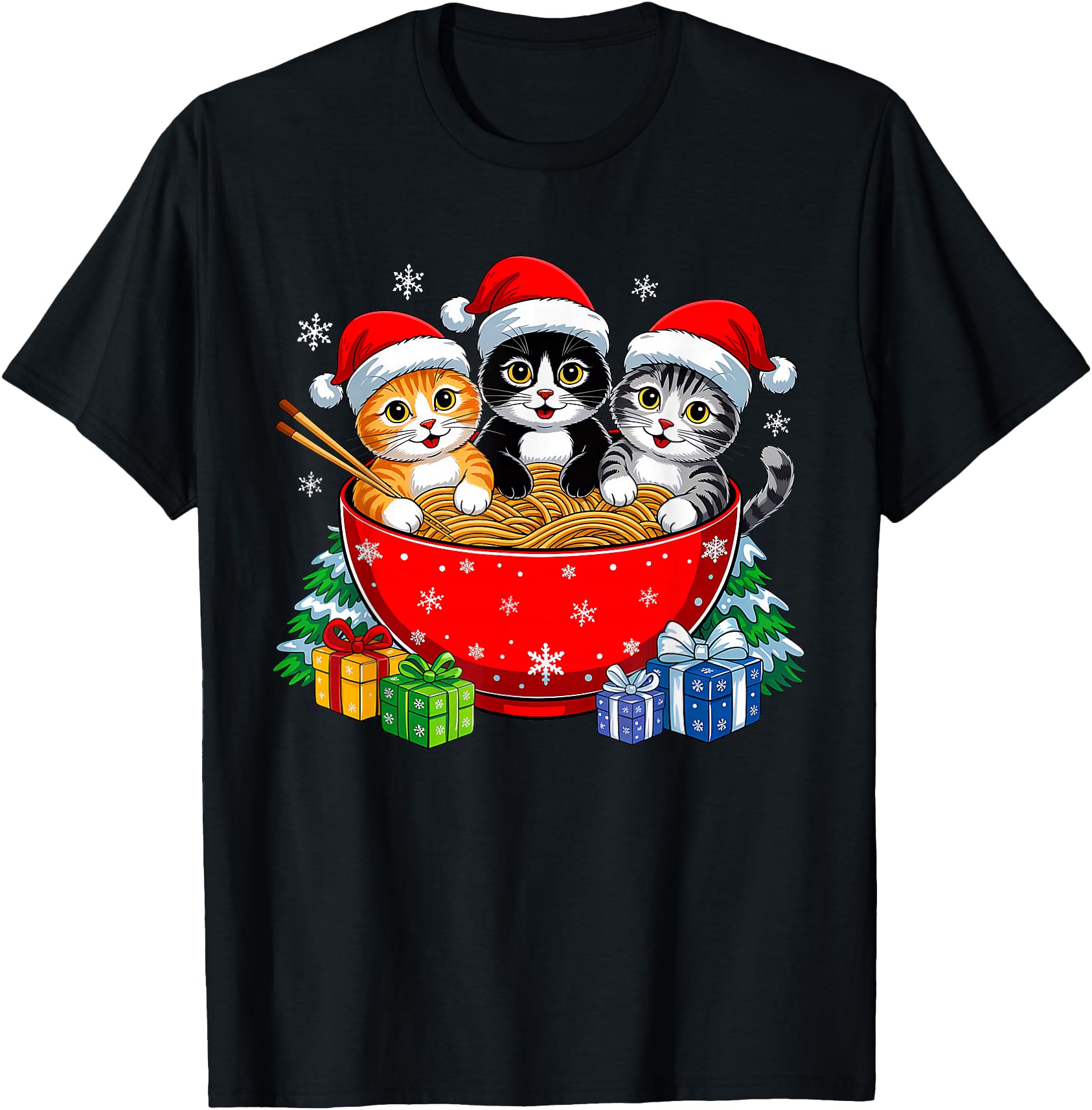 Christmas Cats Ramen Kitten Anime Xmas for Men Women