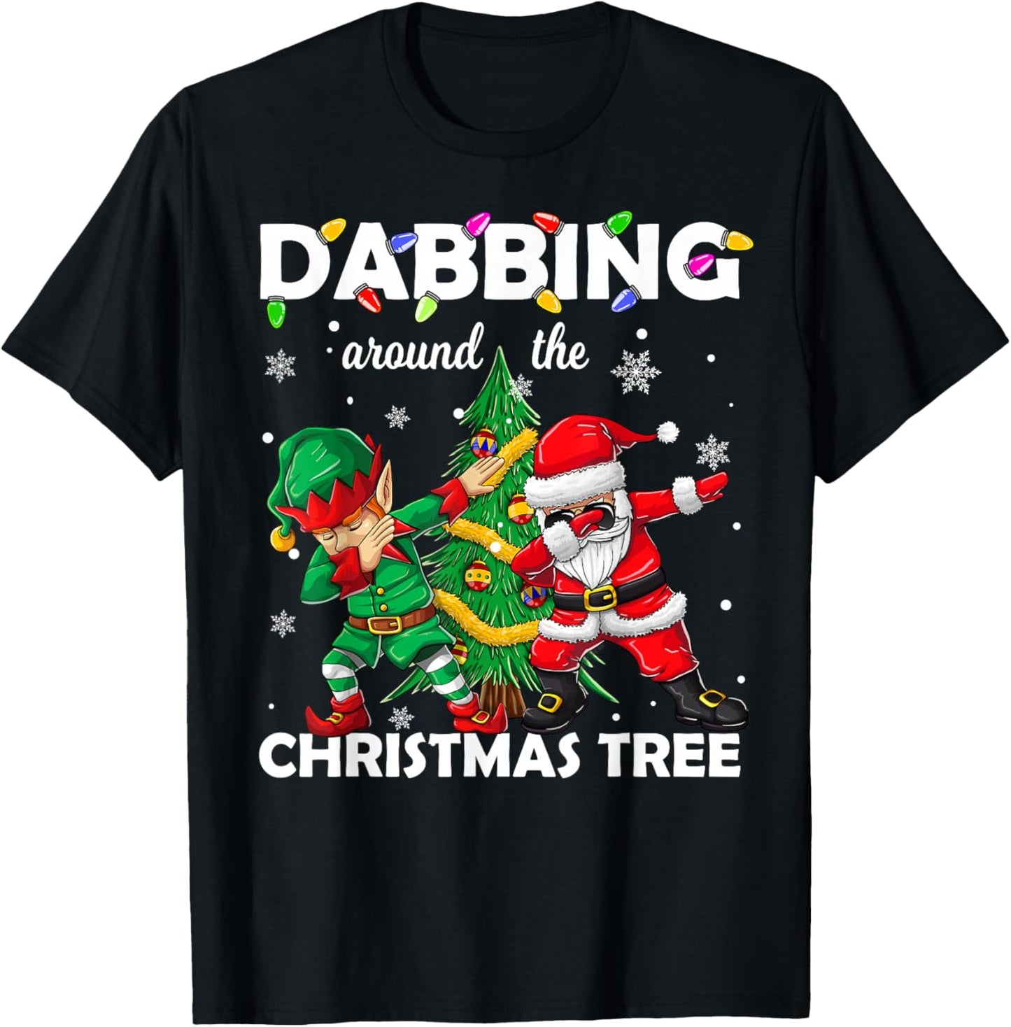 Elf & Dabbing Santa Shirt Kids Boys Men Claus Dab Xmas Gift