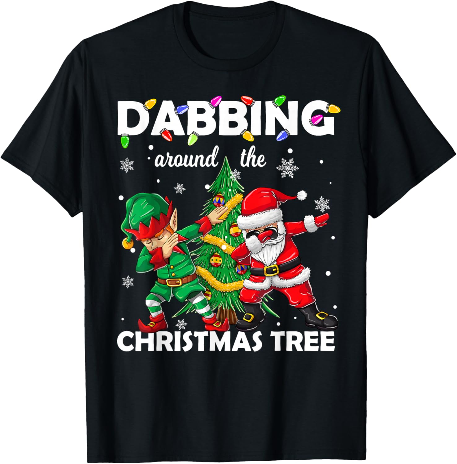 Elf & Dabbing Santa Shirt Kids Boys Men Claus Dab Xmas Gift