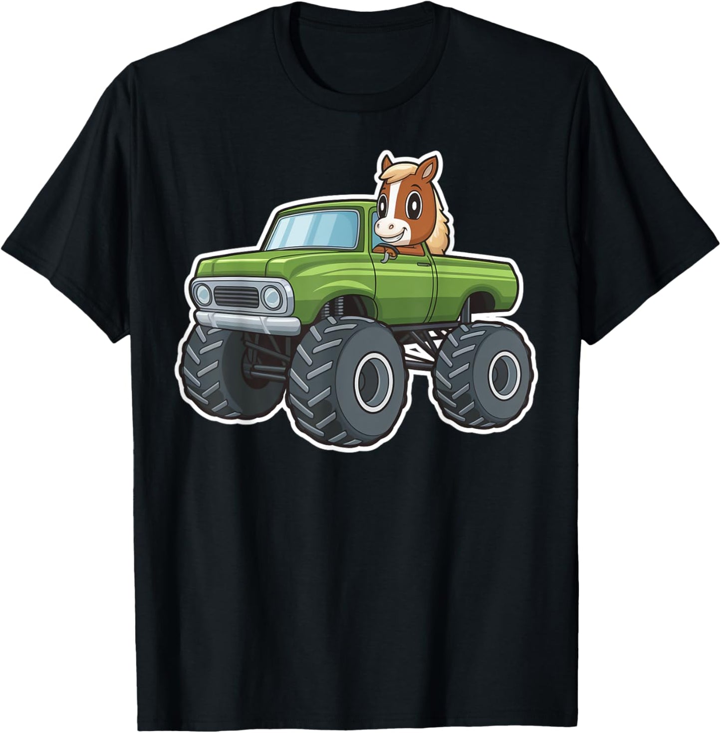 Cute Chibi Monster Truck With Horse