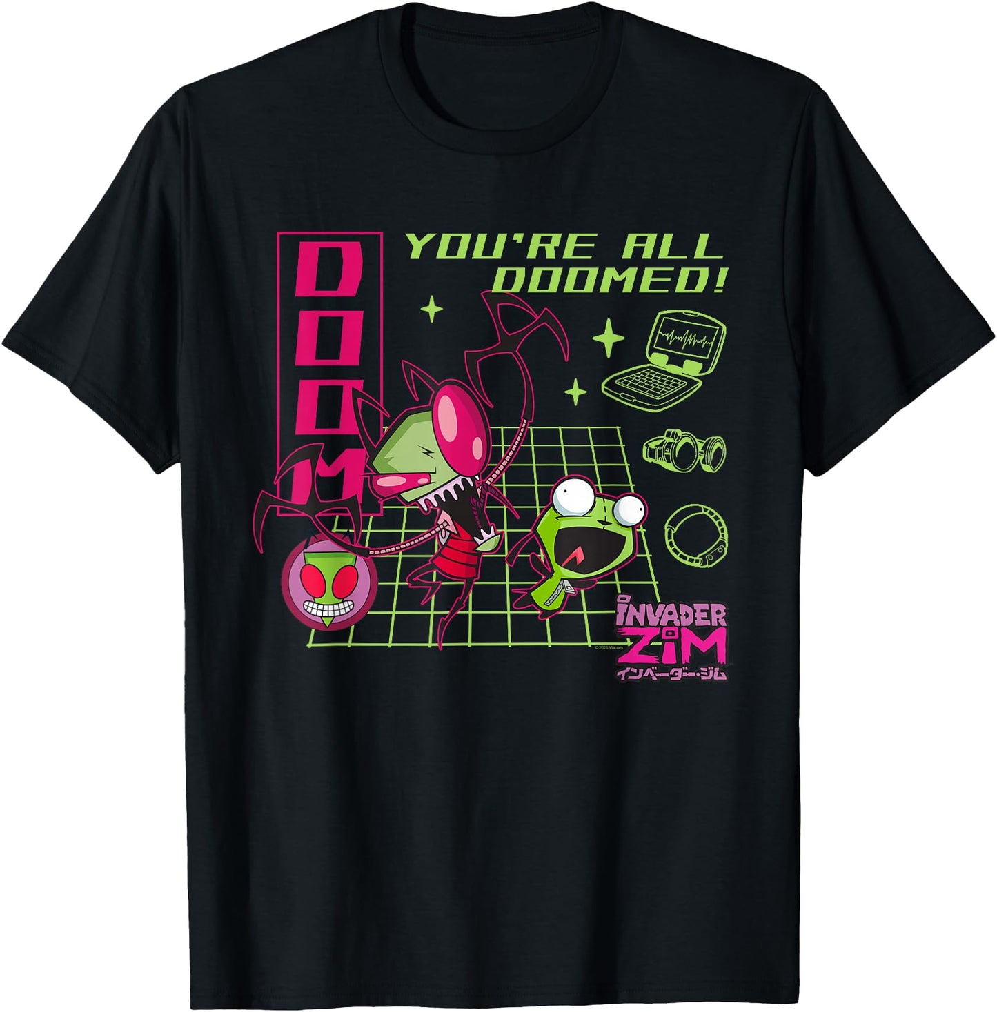 Invader Zim You're All Doomed Y2K Cartoon
