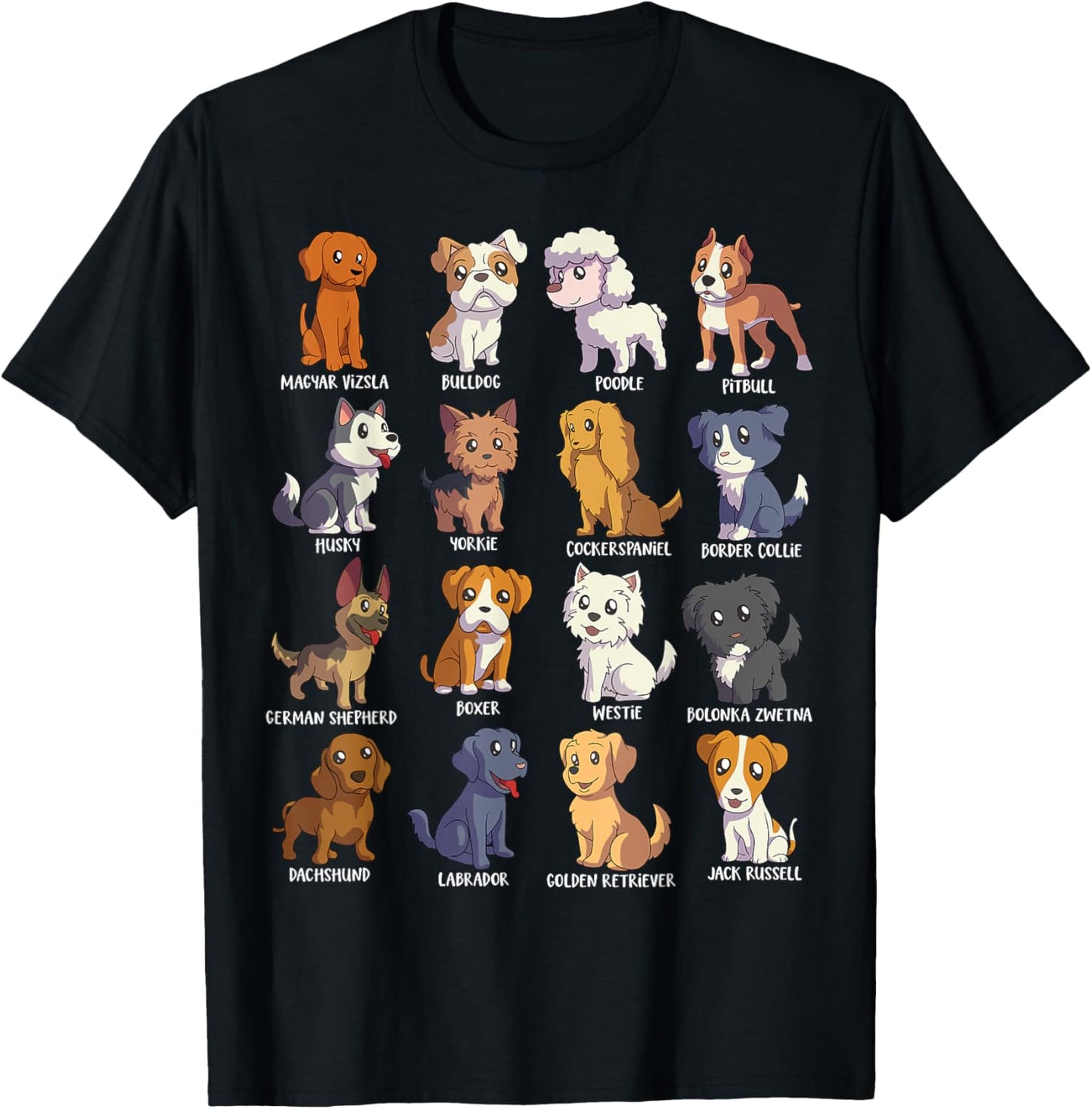 Various Kawaii Cartoon Dogs - Dog Breeds