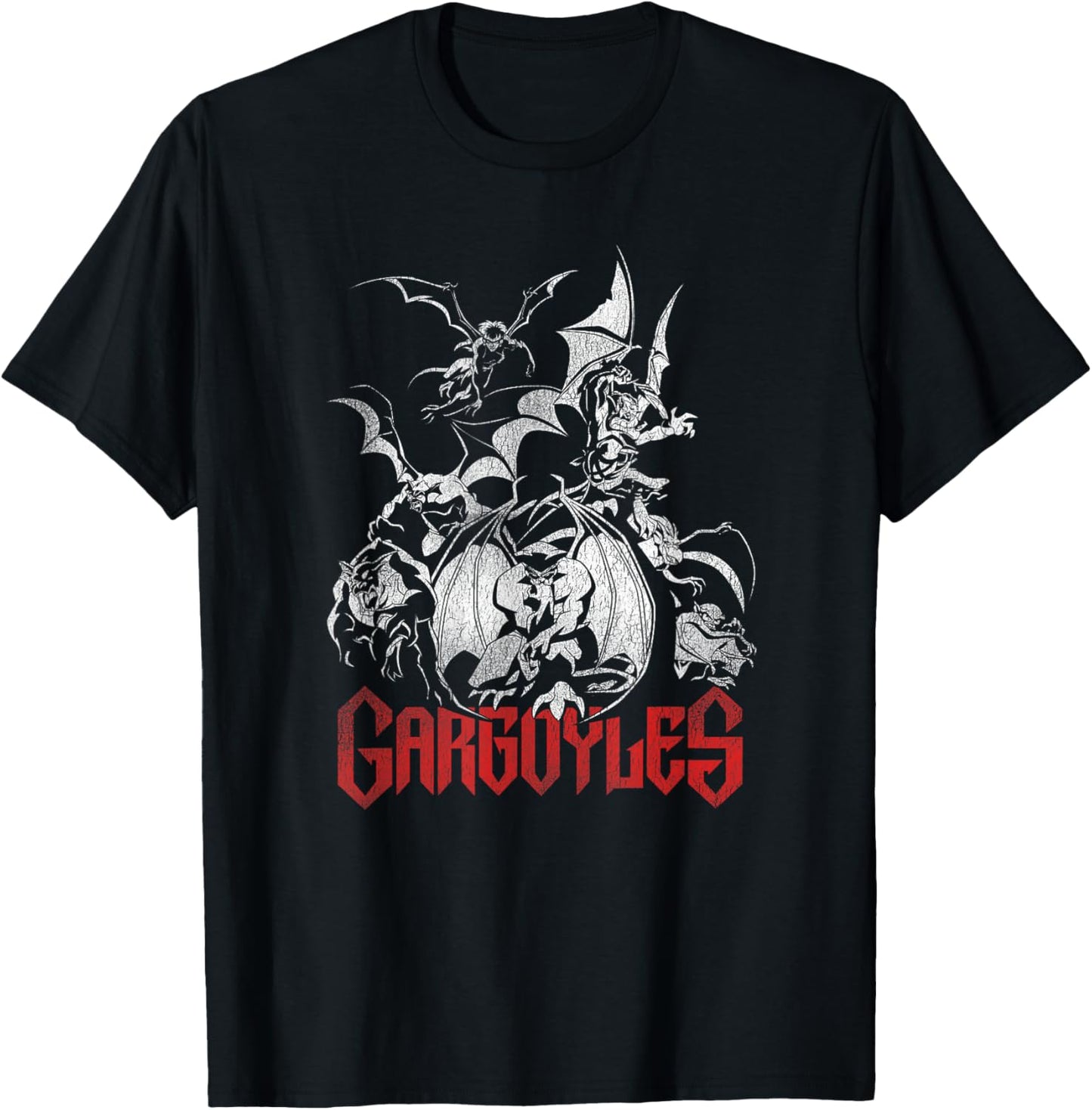 Disney Gargoyles Flying Group Red Logo