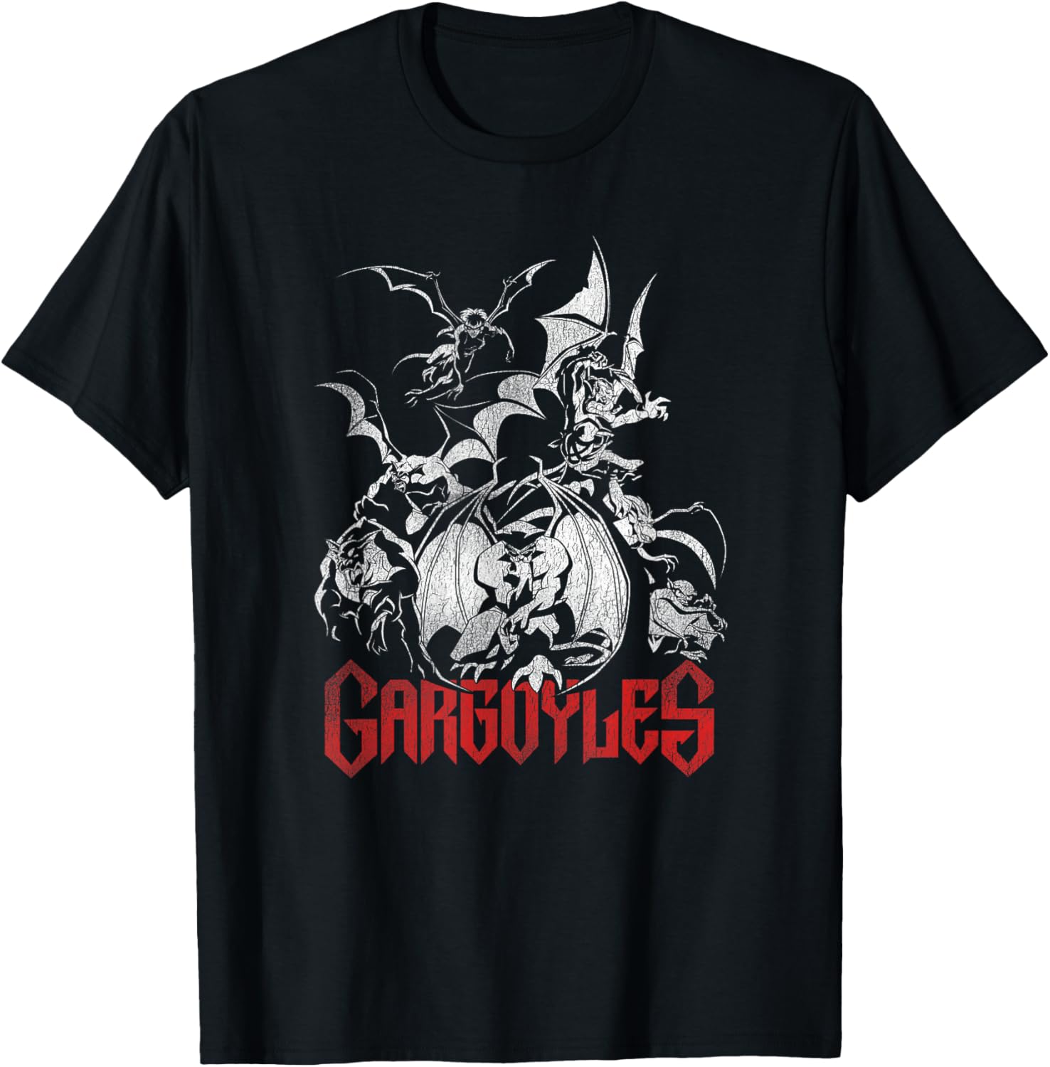 Disney Gargoyles Flying Group Red Logo