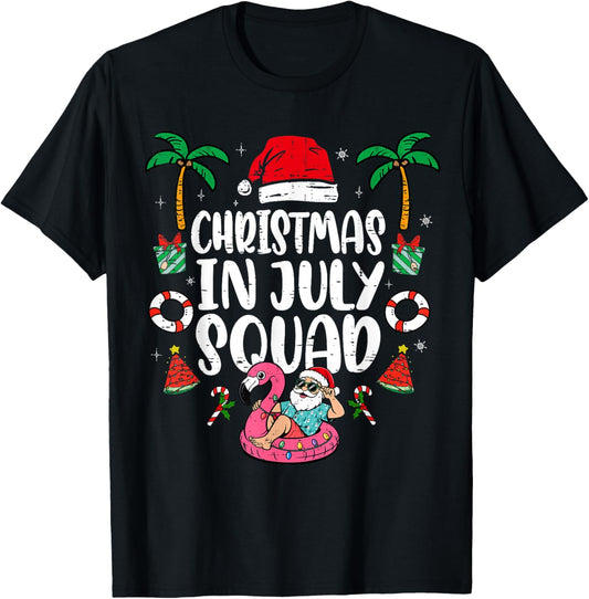 Christmas In July Squad Funny Summer Vacation Men Women Kids
