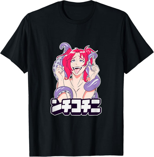Ahegao t shirt lewd face anime girl, gift for Hentai otaku 2
