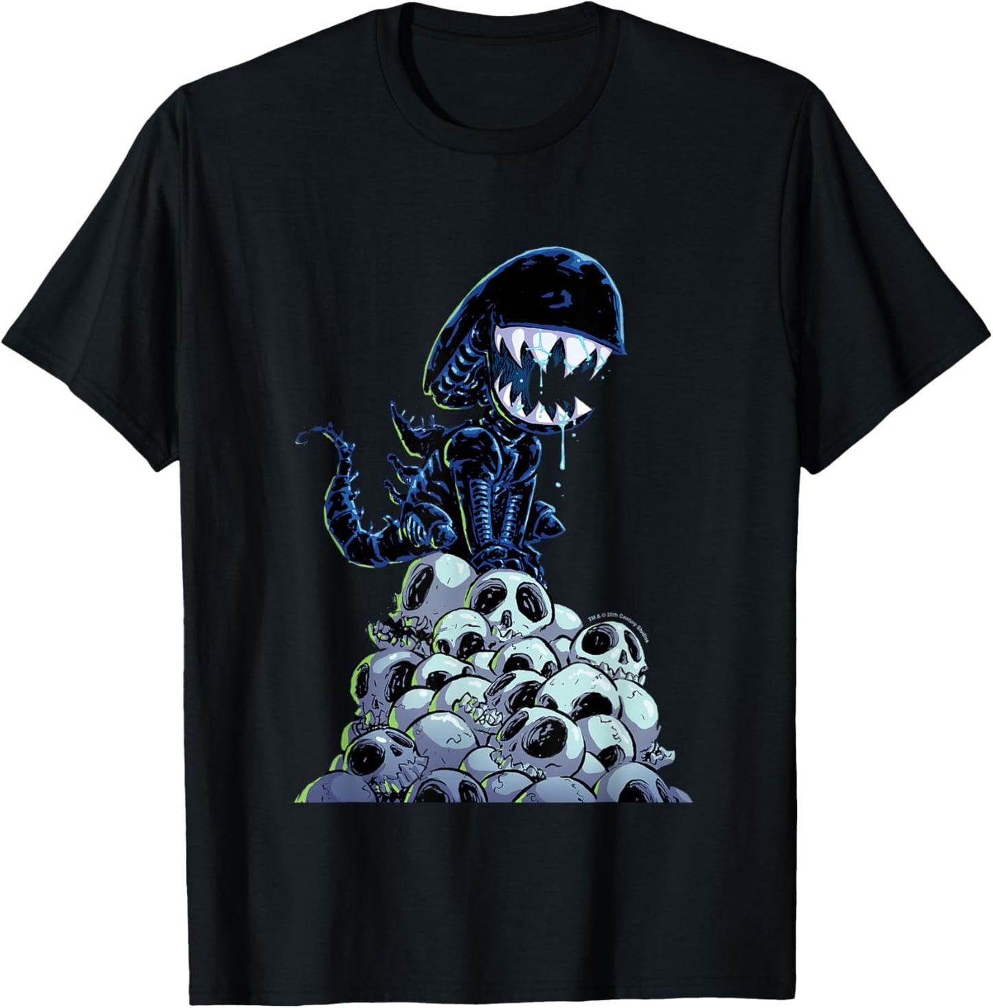 Aliens Xenomorph In Skull Mountain Big Chest Chibi Poster