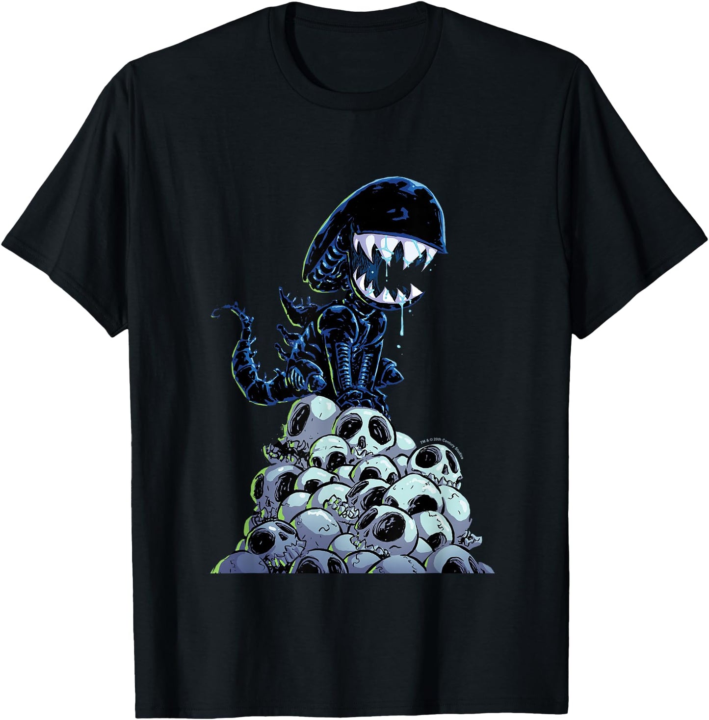 Aliens Xenomorph In Skull Mountain Big Chest Chibi Poster