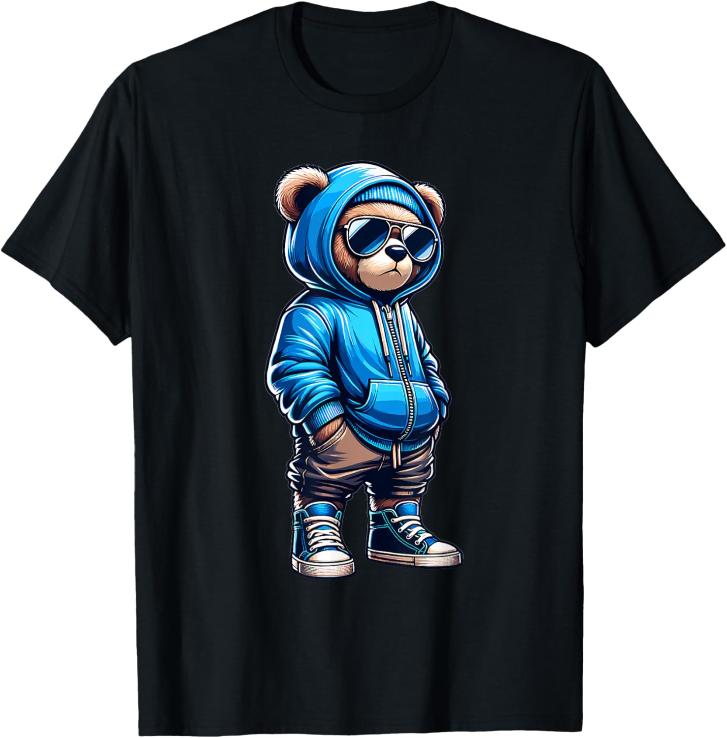 Graphic Teddy Bear Cool Bears Hip Hop Streetwear Colorful