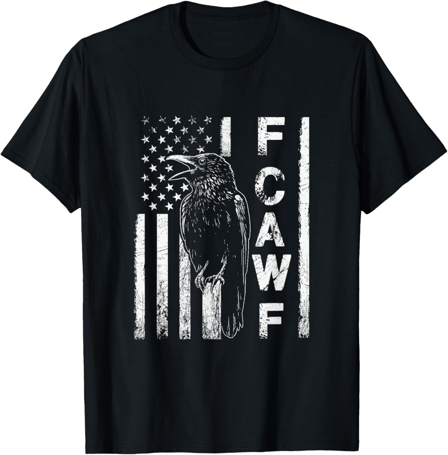 Funny F CAW F Crow with USA flag