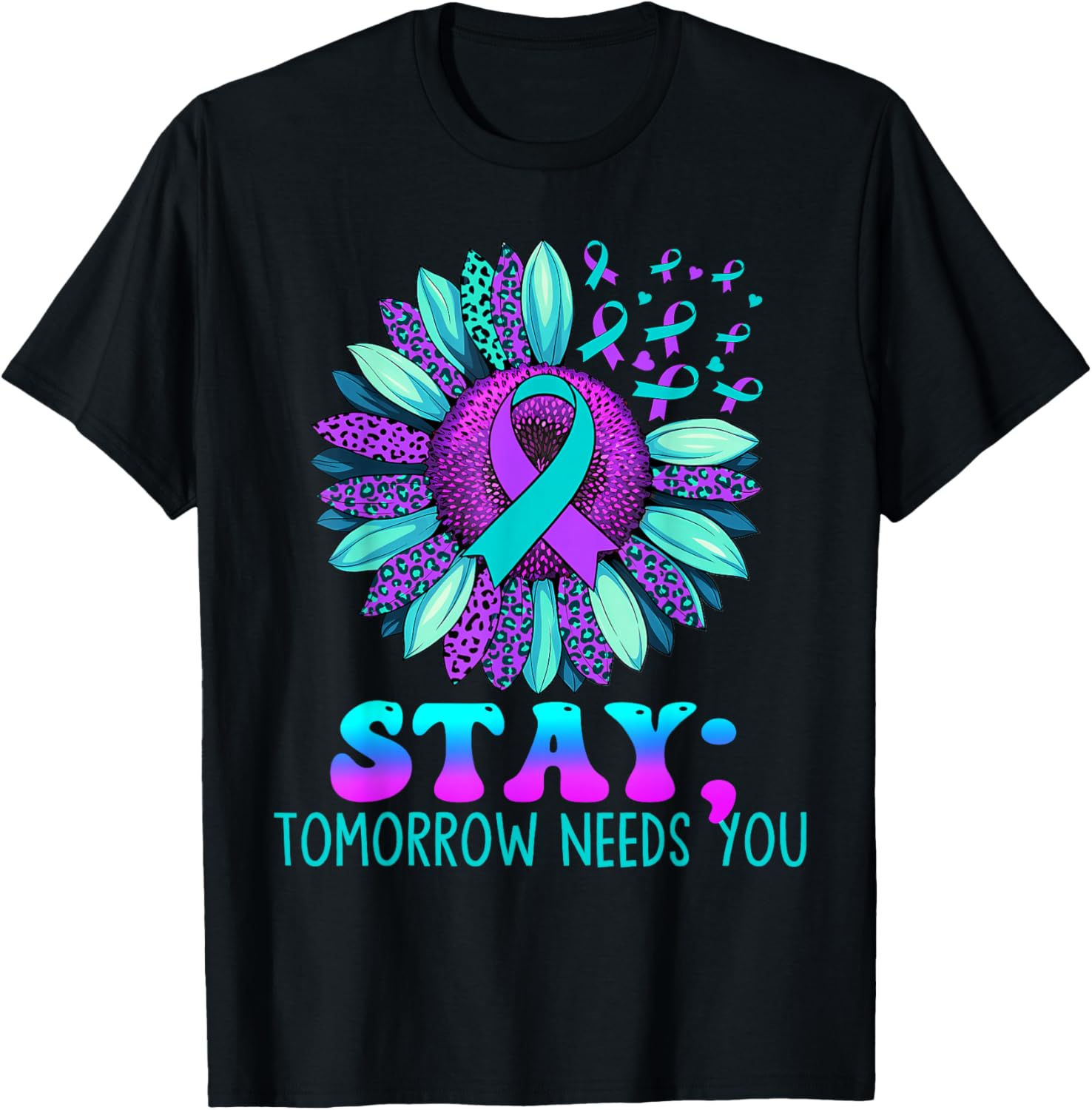 Vintage Sunflower Suicide Prevention Awareness Men Women