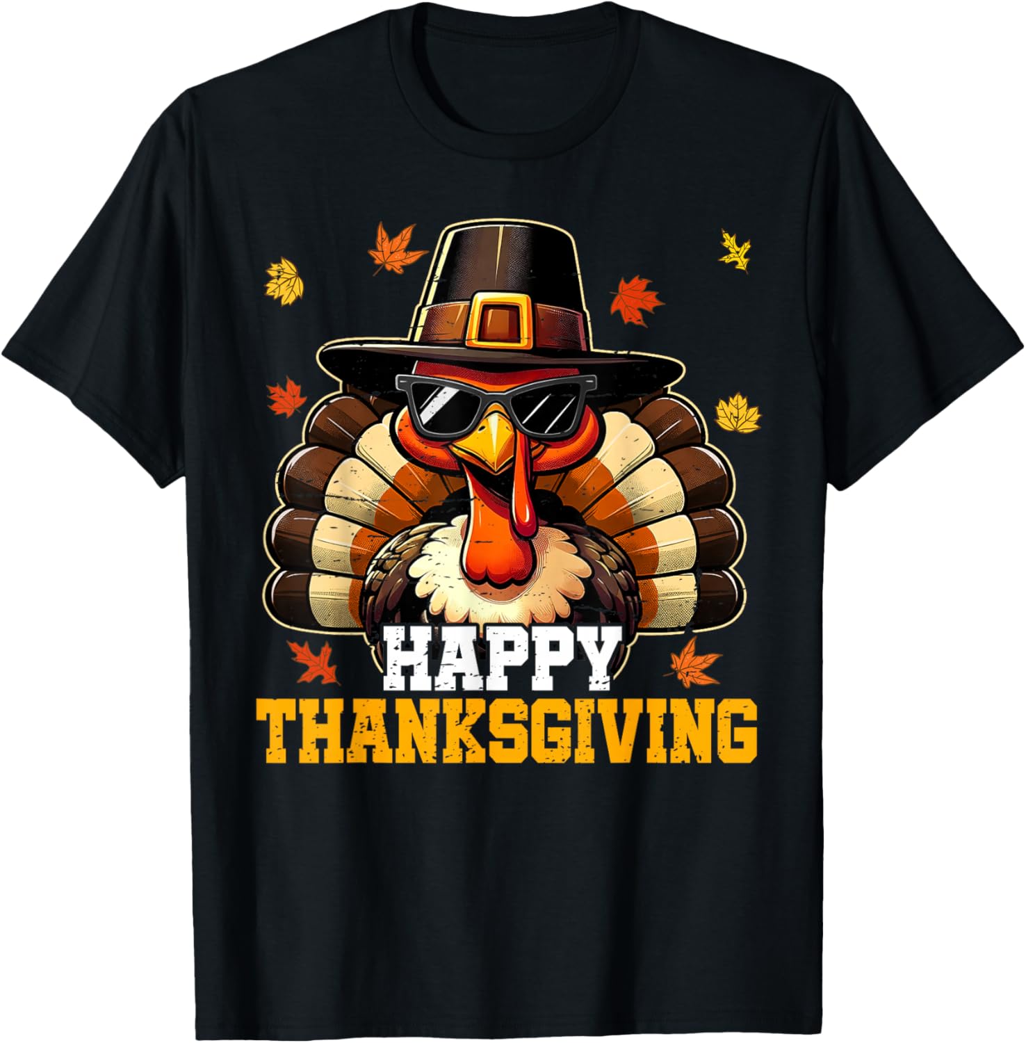 Happy Thanksgiving Shirt Boys Kids Cool Turkey Family Dinner