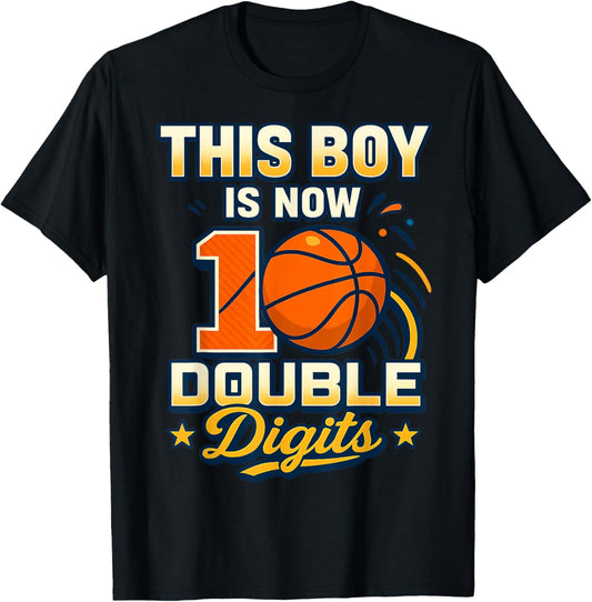 10th Birthday Basketball Player Boys Tenth T-Shirt
