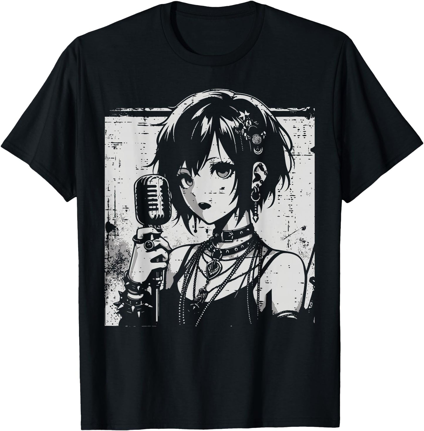 Anime Punk Girl Singing Japanese Manga Goth Women Men