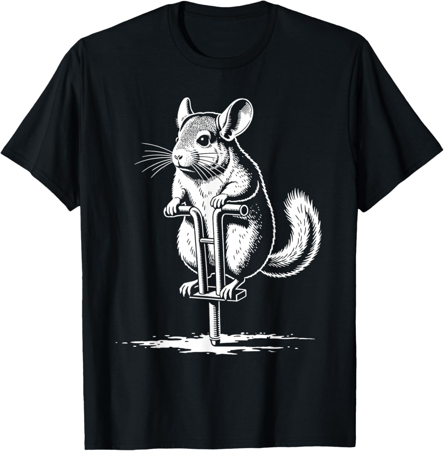 Chinchilla on pogo Stick