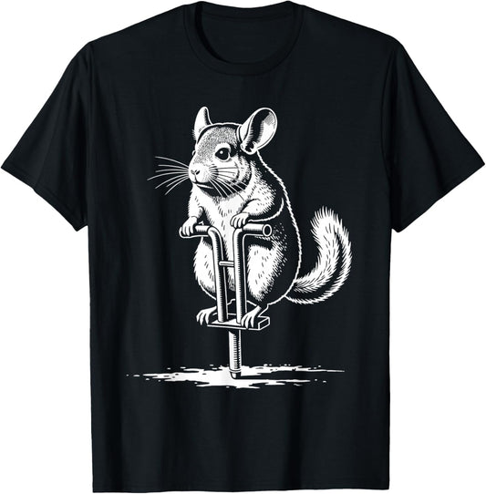 Chinchilla on pogo Stick