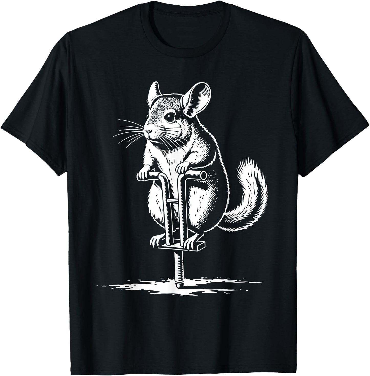 Chinchilla on pogo Stick