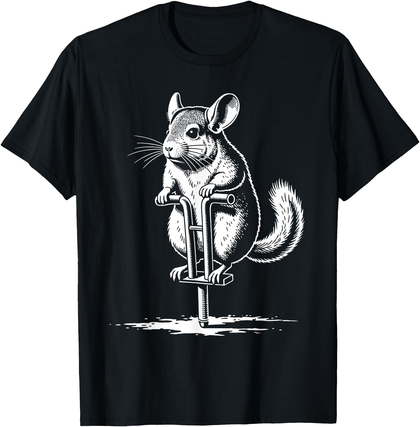 Chinchilla on pogo Stick