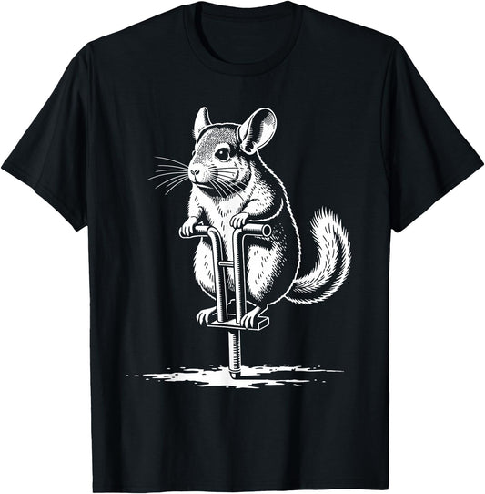 Chinchilla on pogo Stick