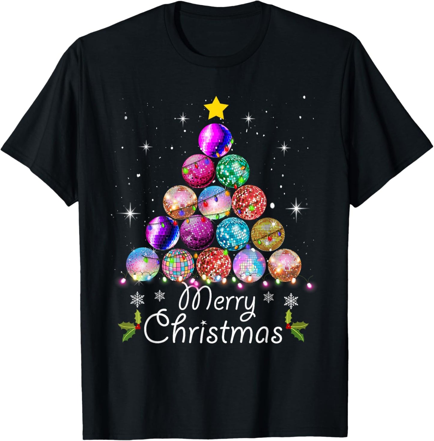Merry Christmas Disco Ball Tree Lights Xmas - Disco Music