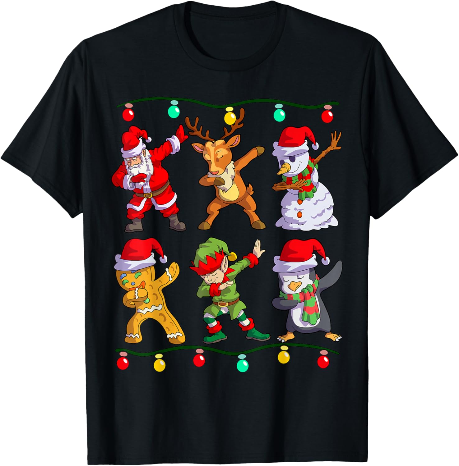 Christmas Kids Boys Men Dabbing Santa Elf Deer Friends Xmas
