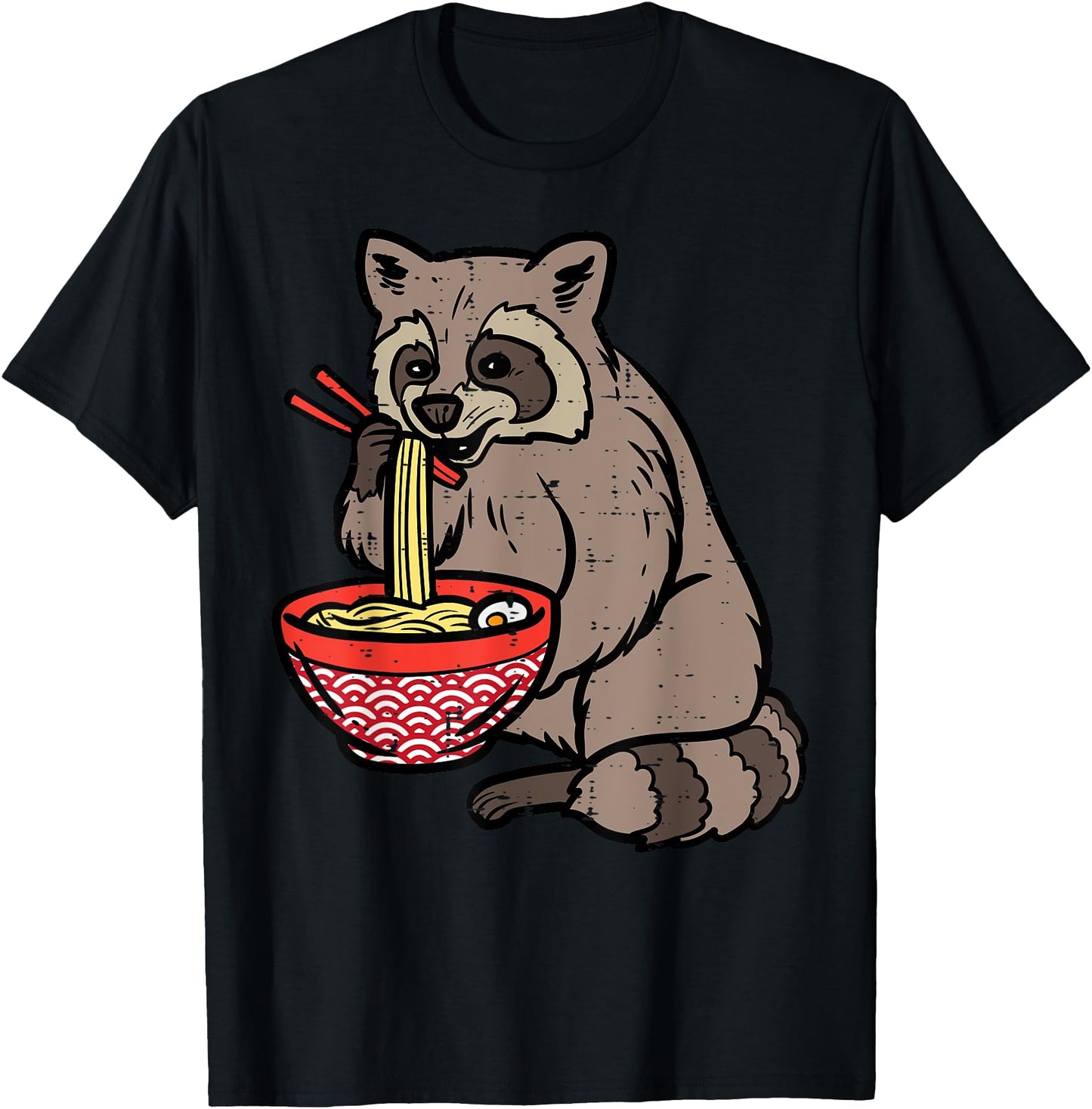 Raccoon Ramen Kawaii Street Cat Japanese Food Women Men