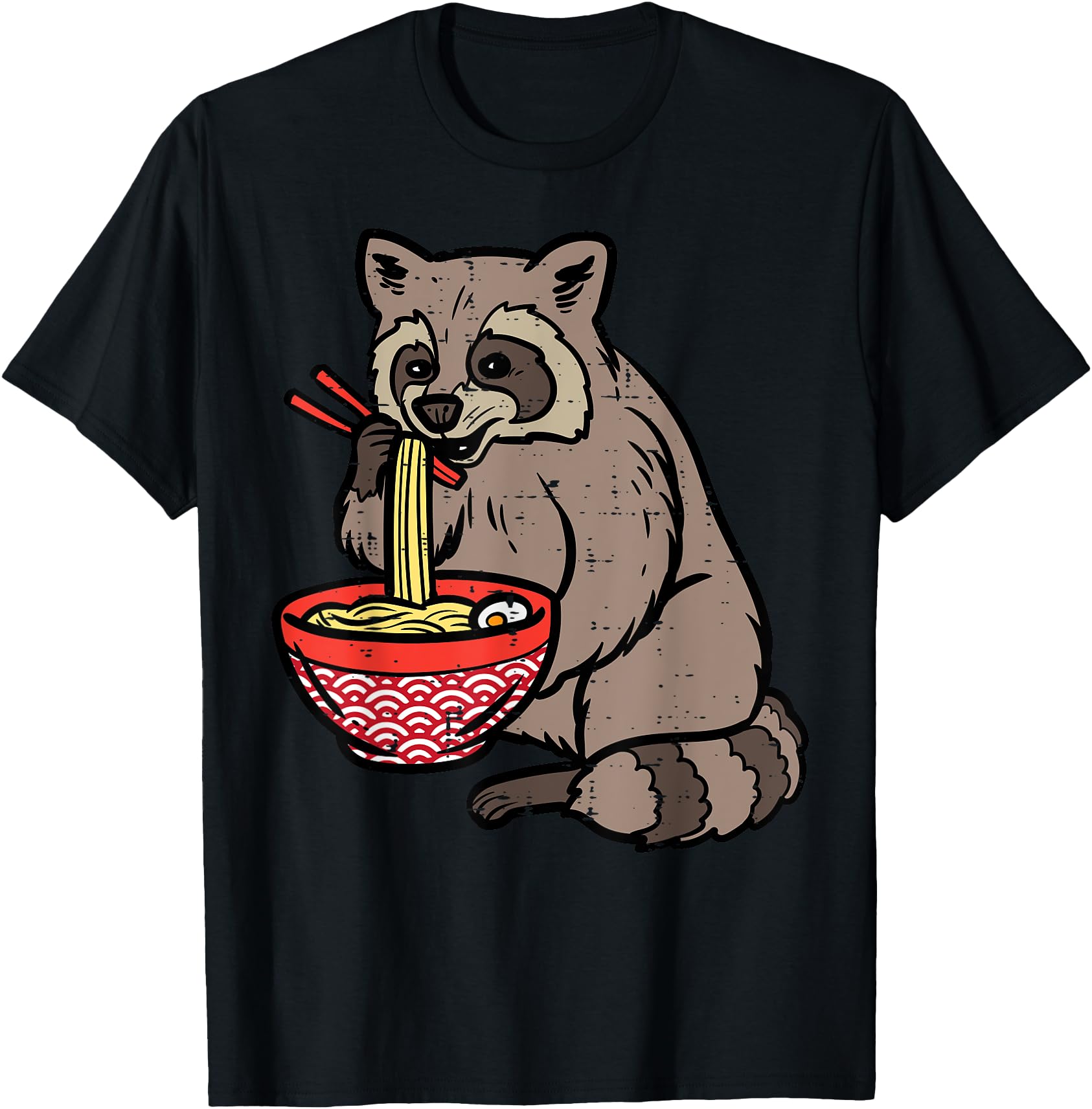 Raccoon Ramen Kawaii Street Cat Japanese Food Women Men
