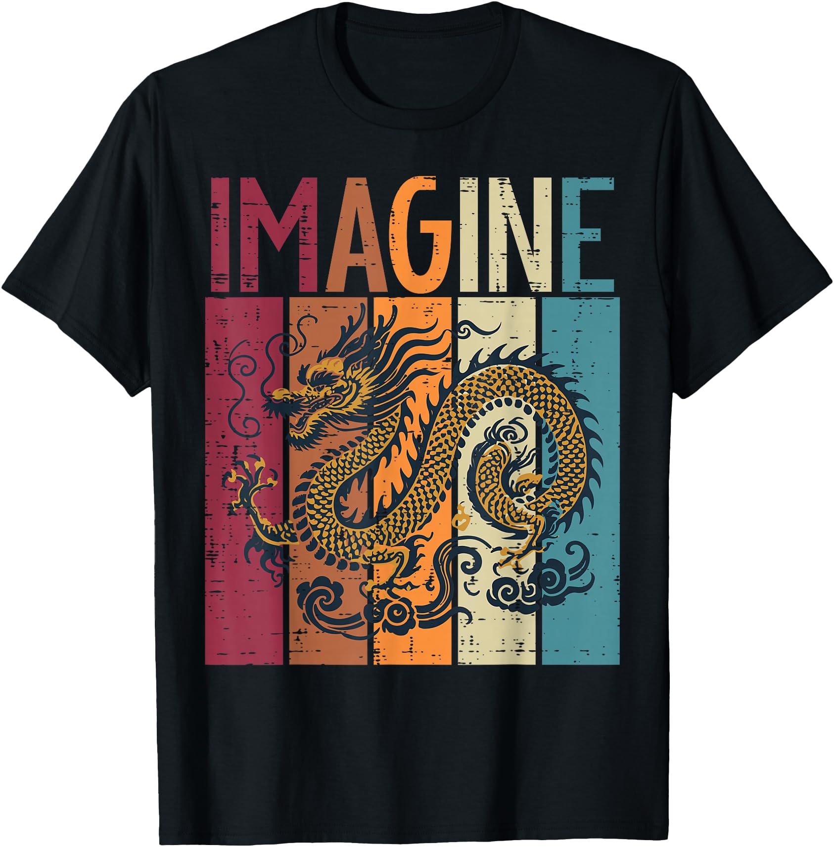 Japanese Dragon Imagine Retro Fantasy Mythical Men Women Kid