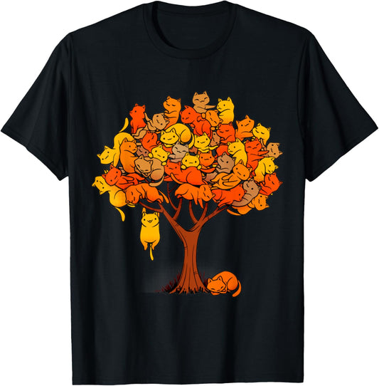 Cat Tree Funny Animal Plant Pet Lover Men Women Kids T-Shirt