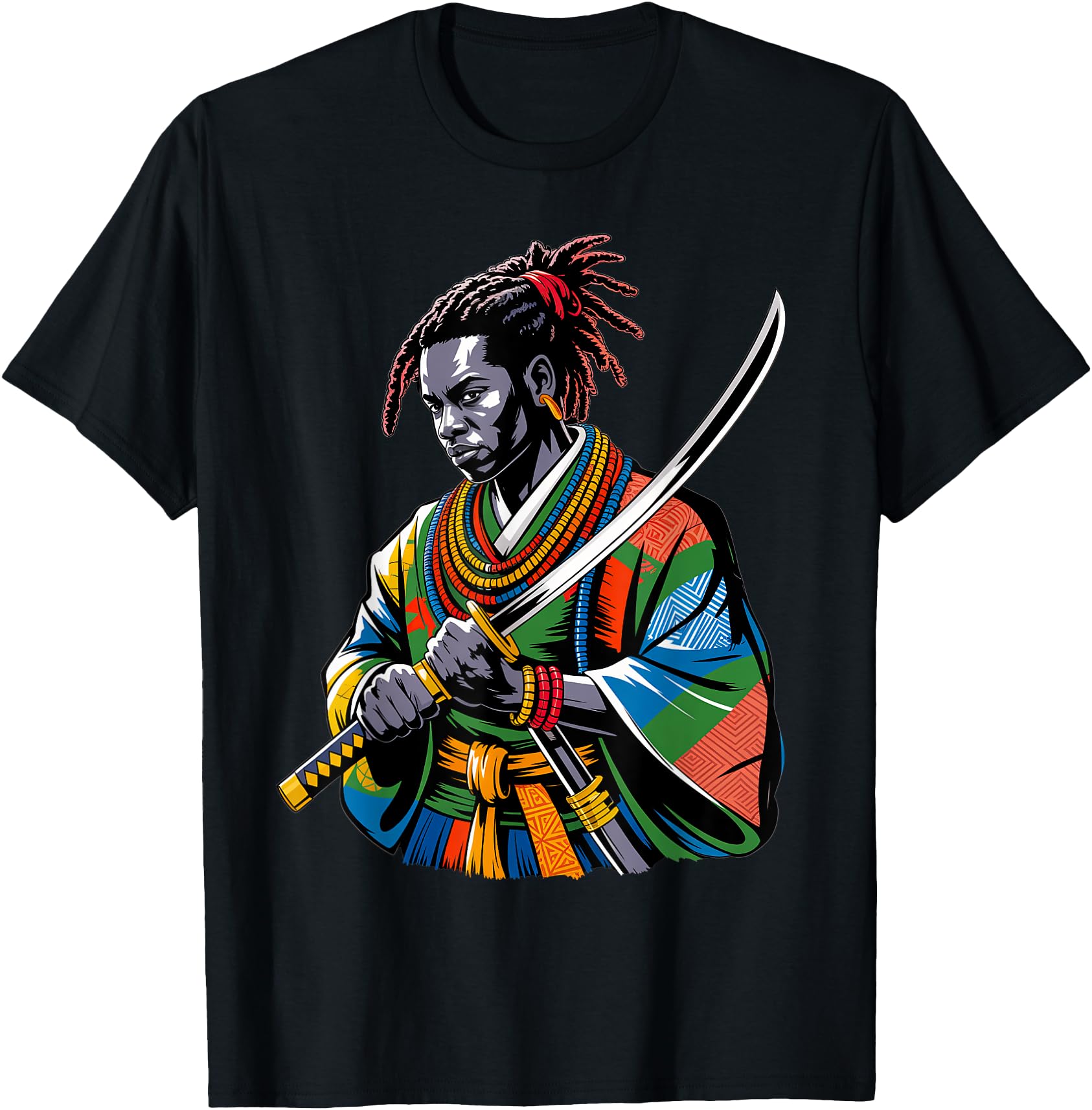Afro American Samurai Anime Cartoon japanese bushido warrior