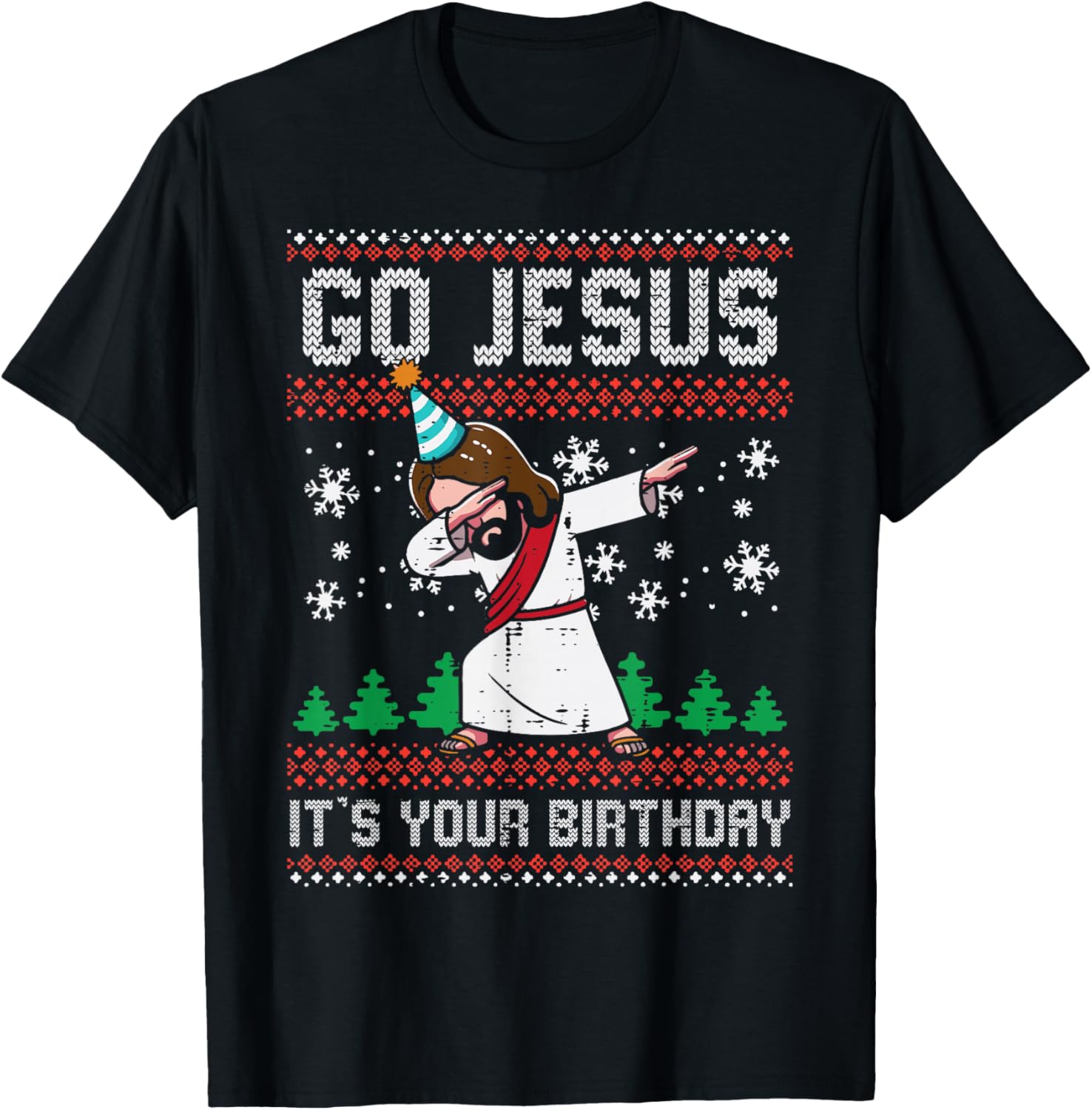 Christmas Go Jesus Its Your Birthday Dab Ugly Xmas Boys Kids