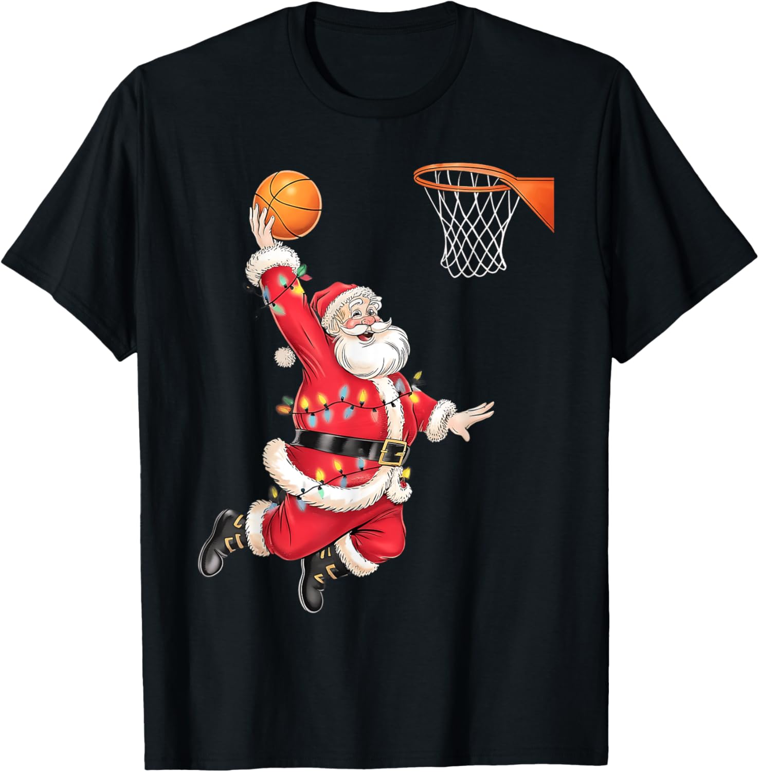 Funny Santa Claus Playing Basketball Merry Christmas Boys