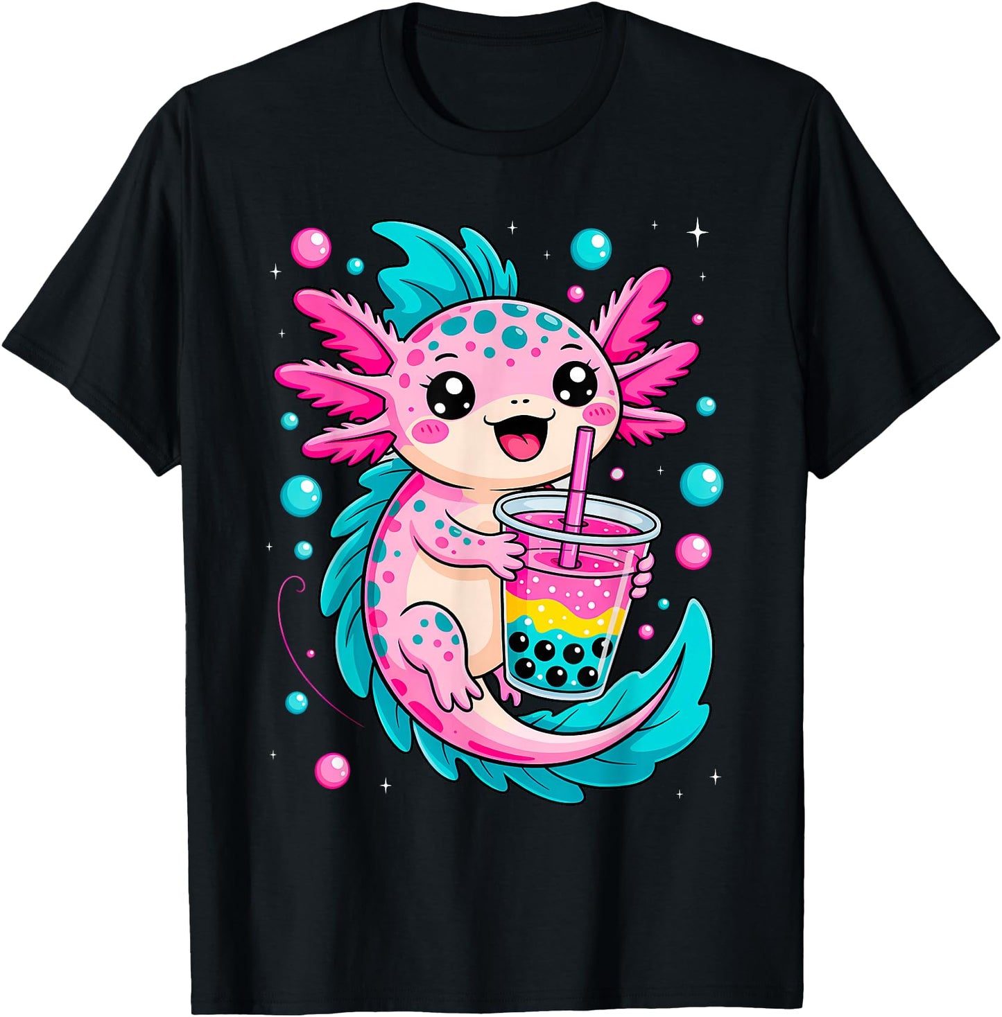 Axolotl Boba Tea Kawaii Neko Japanese Bubble for Girls