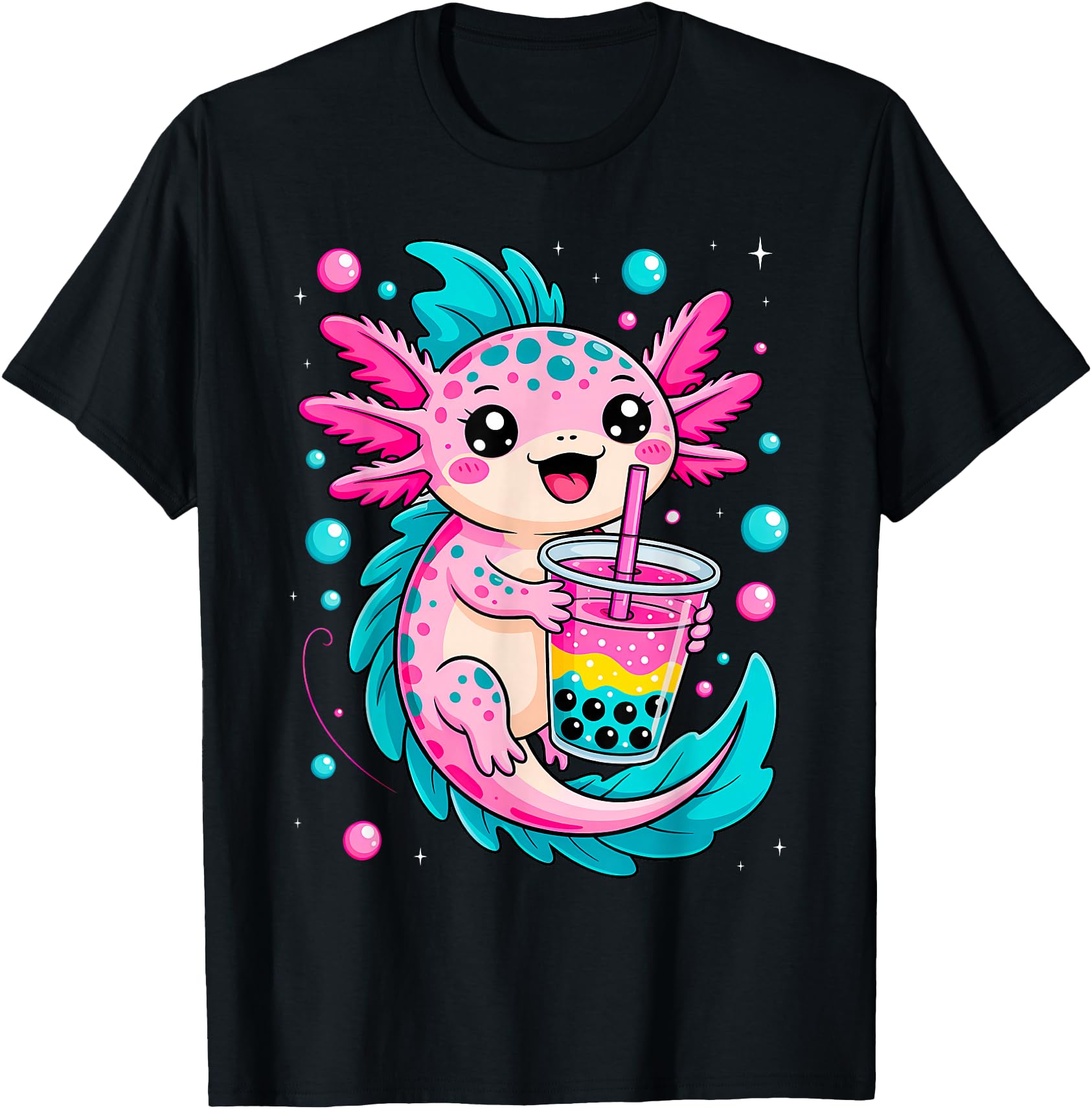 Axolotl Boba Tea Kawaii Neko Japanese Bubble for Girls
