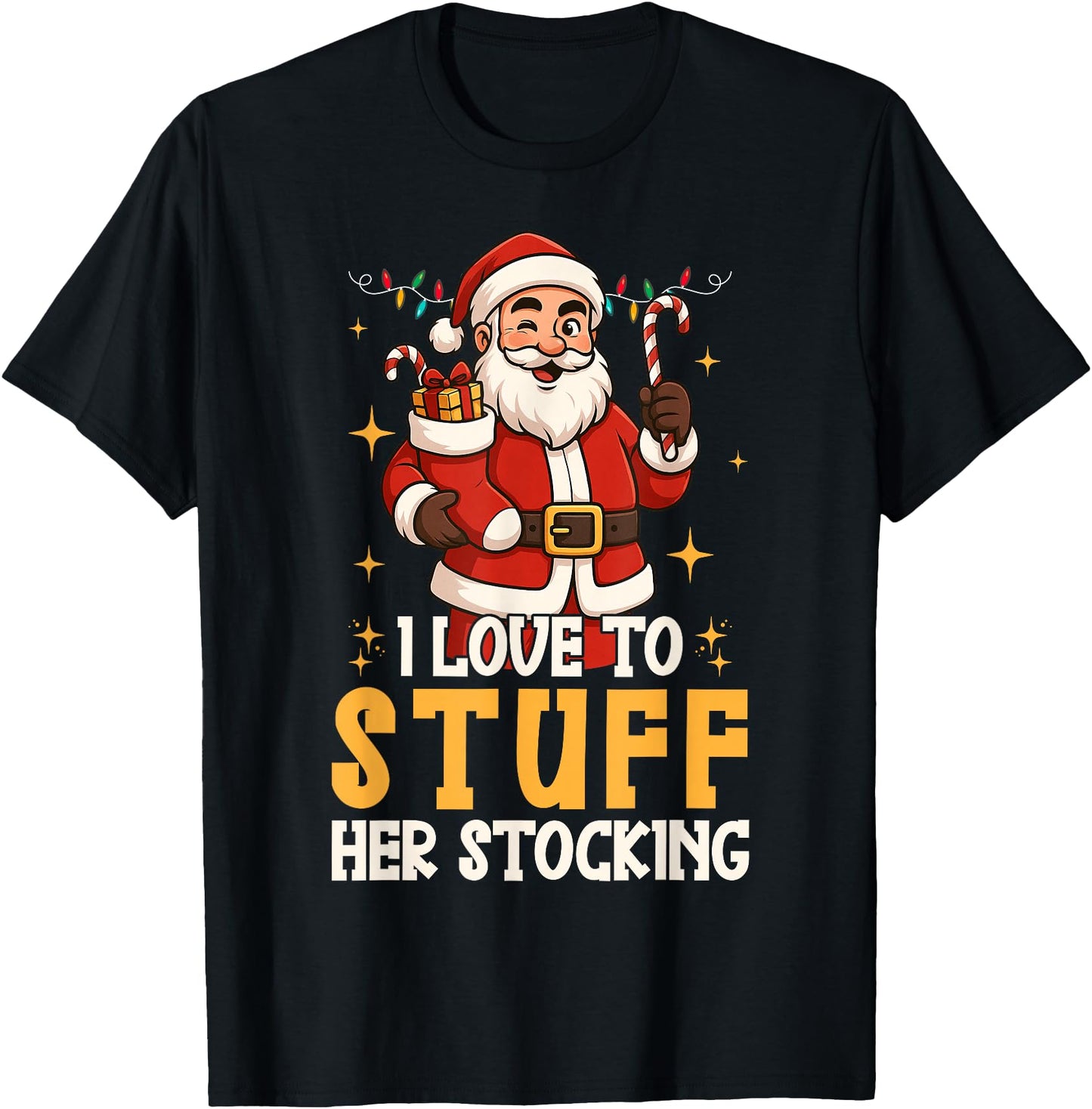 I Love to Stuff Her Stocking Funny Christmas Couples Costume