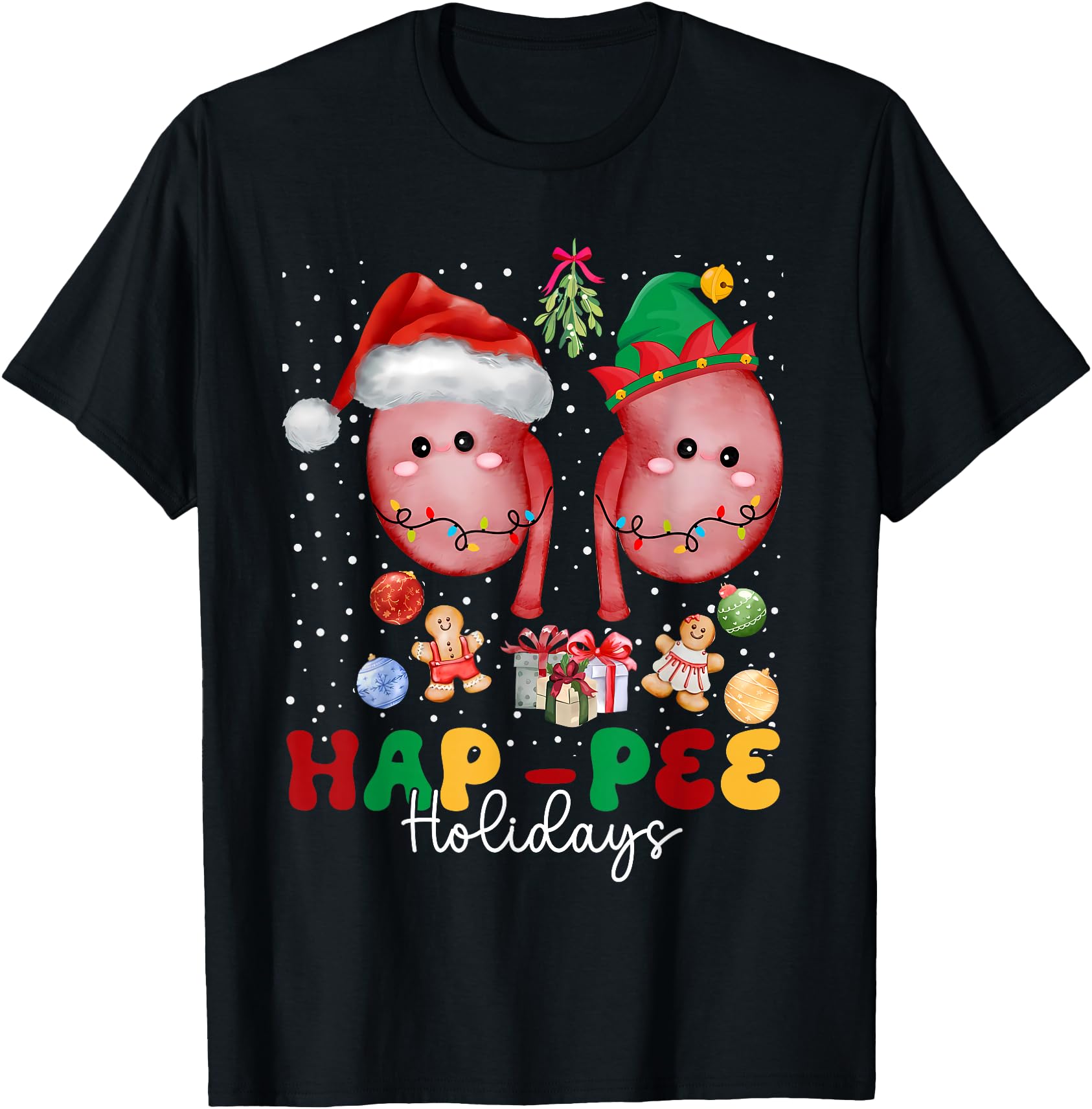 Hap Pee Holidays Christmas Shirt Dialysis Nurse Kidney Xmas