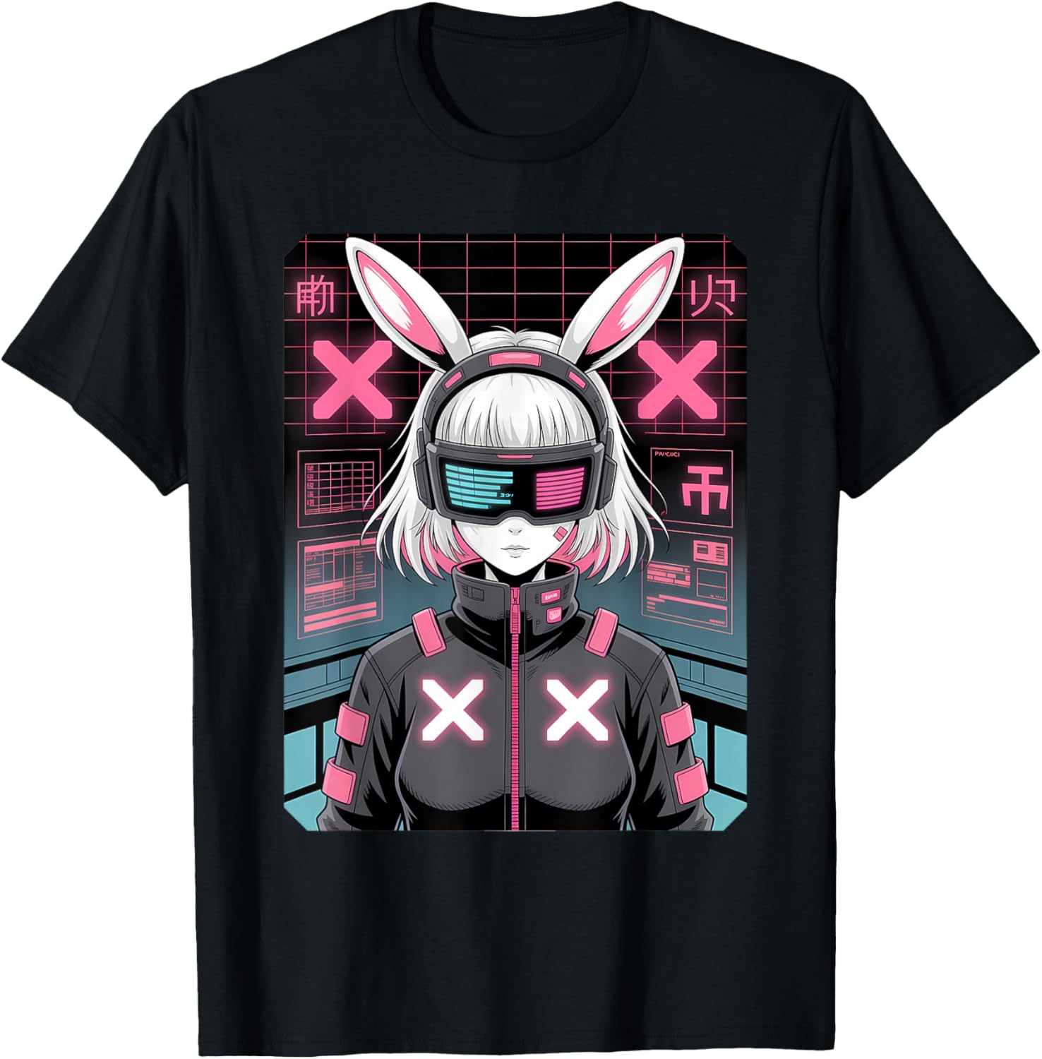 VR Bunny Girl Anime \u2013 Cyberpunk Kawaii Hacker Glitchcore