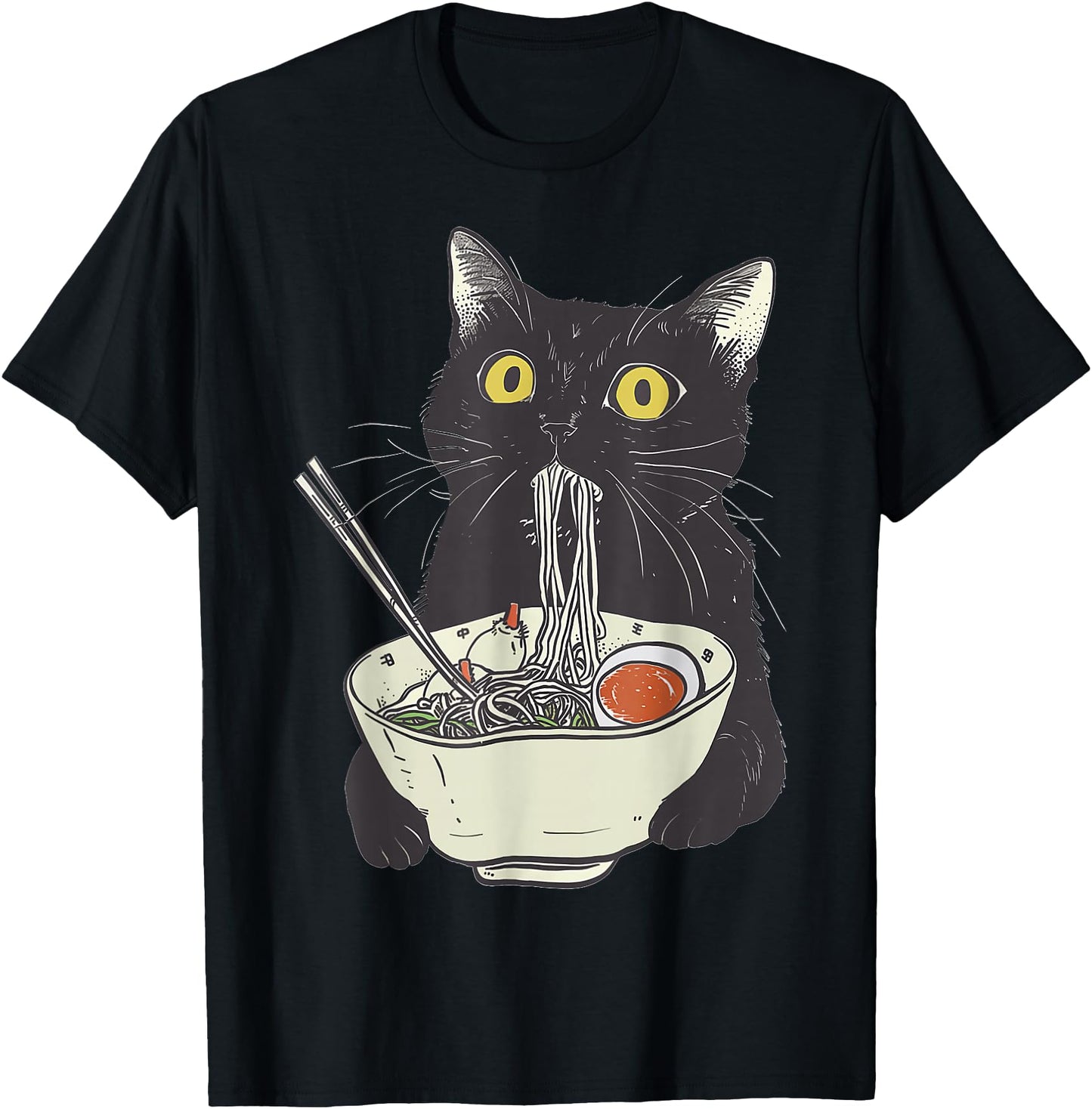 Japanese Cat Funny Cat Eating Ramen Vintage Japanese Noodles
