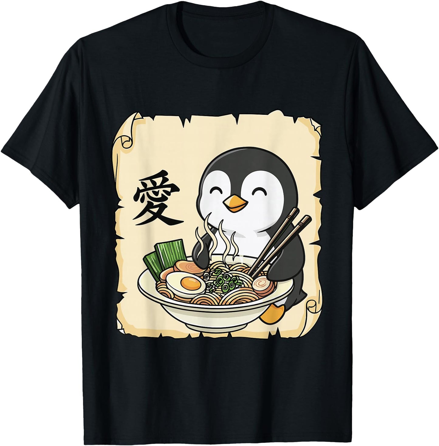 Funny Penguin Ramen Kawaii Anime Japanese Graphic Women Men