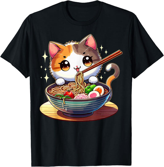 Cat Ramen Noodles Anime Kawaii Japanese Cat
