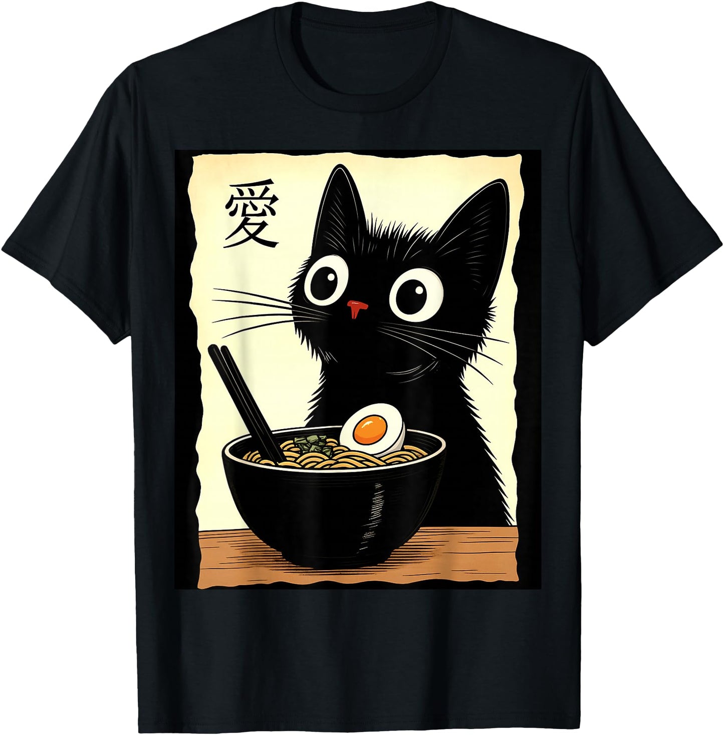 Kawaii Cat Eating Ramen Noodles Funny Anime Gift Girls Teens