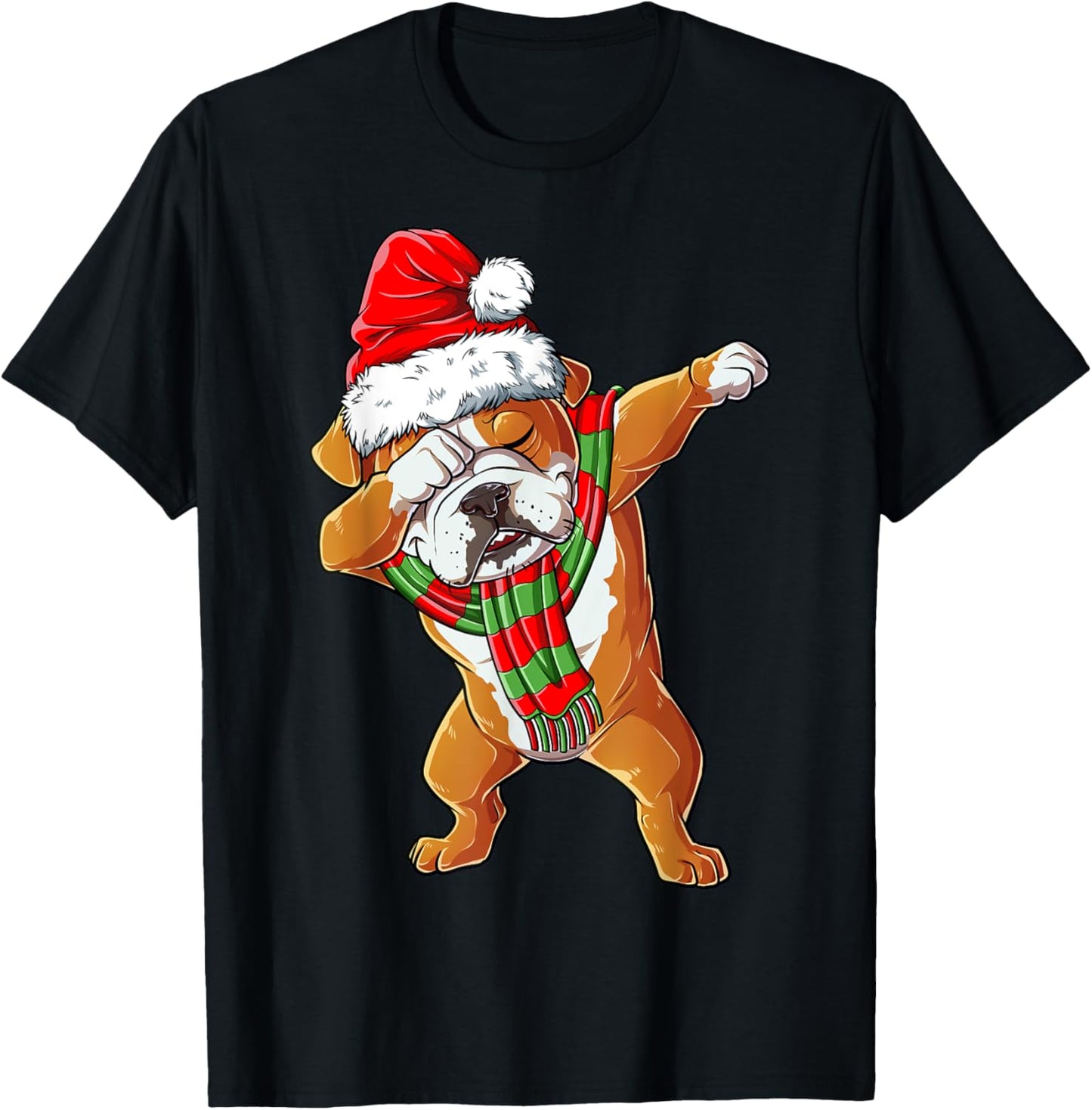 Dabbing English Bulldog Santa Christmas Gifts Kids Boys Xmas