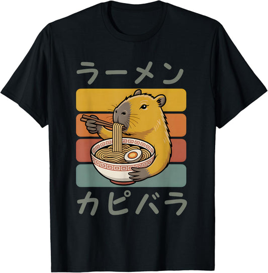Capybara Anime Graphic Ramen Kawaii Japanese Vintage Capy