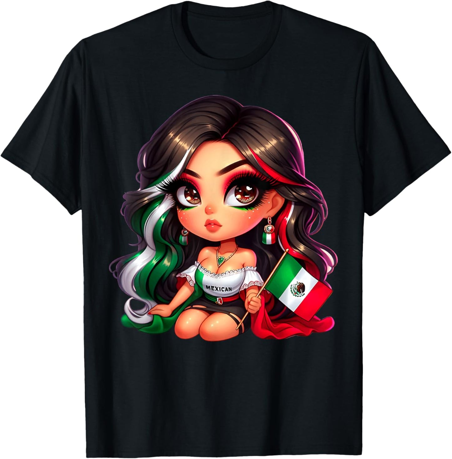 Chicana Mexican Girl Mexico Cute Chibi Mexicana Women Latina