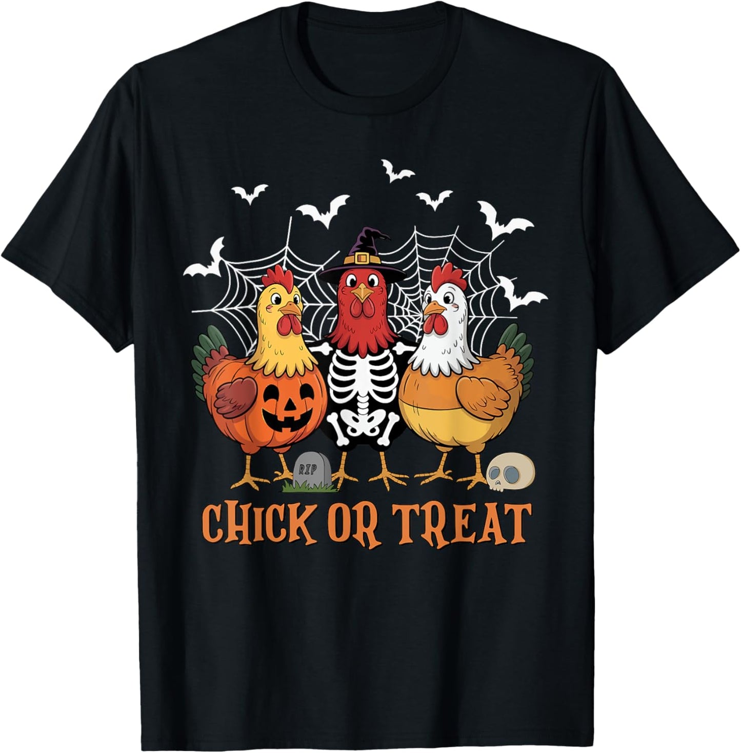 Chick Or Treat Spooky Season Ghost Jack O Lantern Halloween T-Shirt
