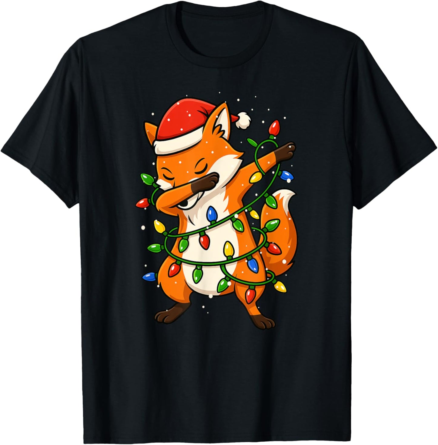 Funny Fox Christmas Dabbing Xmas Holidays Boys Girls Kids