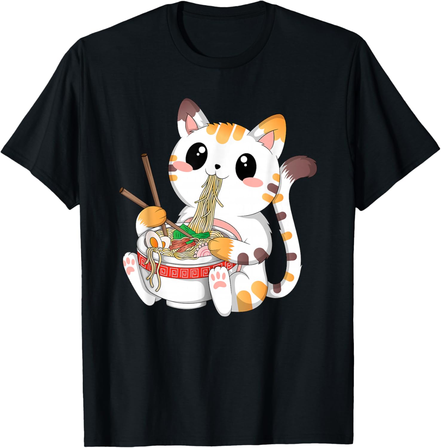 Japanese Anime Cat Ramen Noodles Kawaii Neko Women Men