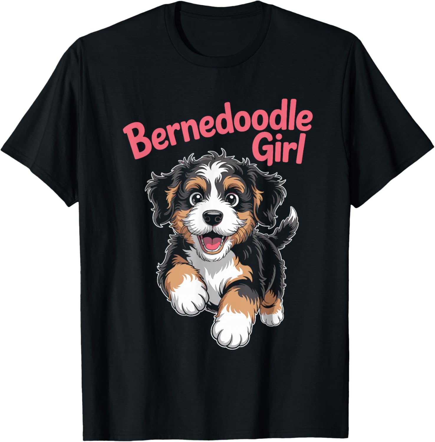 Womens Bernedoodle Girl Cute Cartoon for Dog Owners Pet