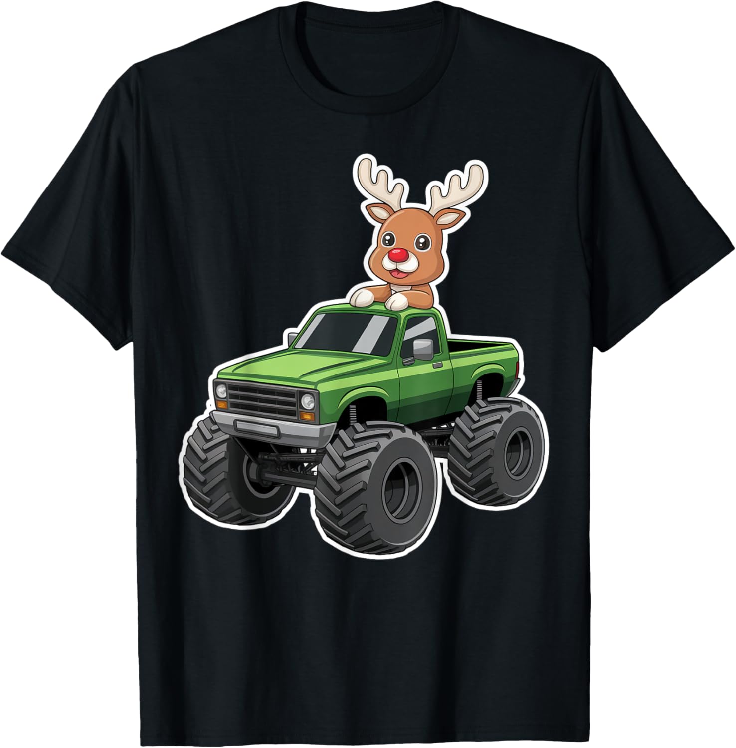 Chibi Monster Truck With Reindeer