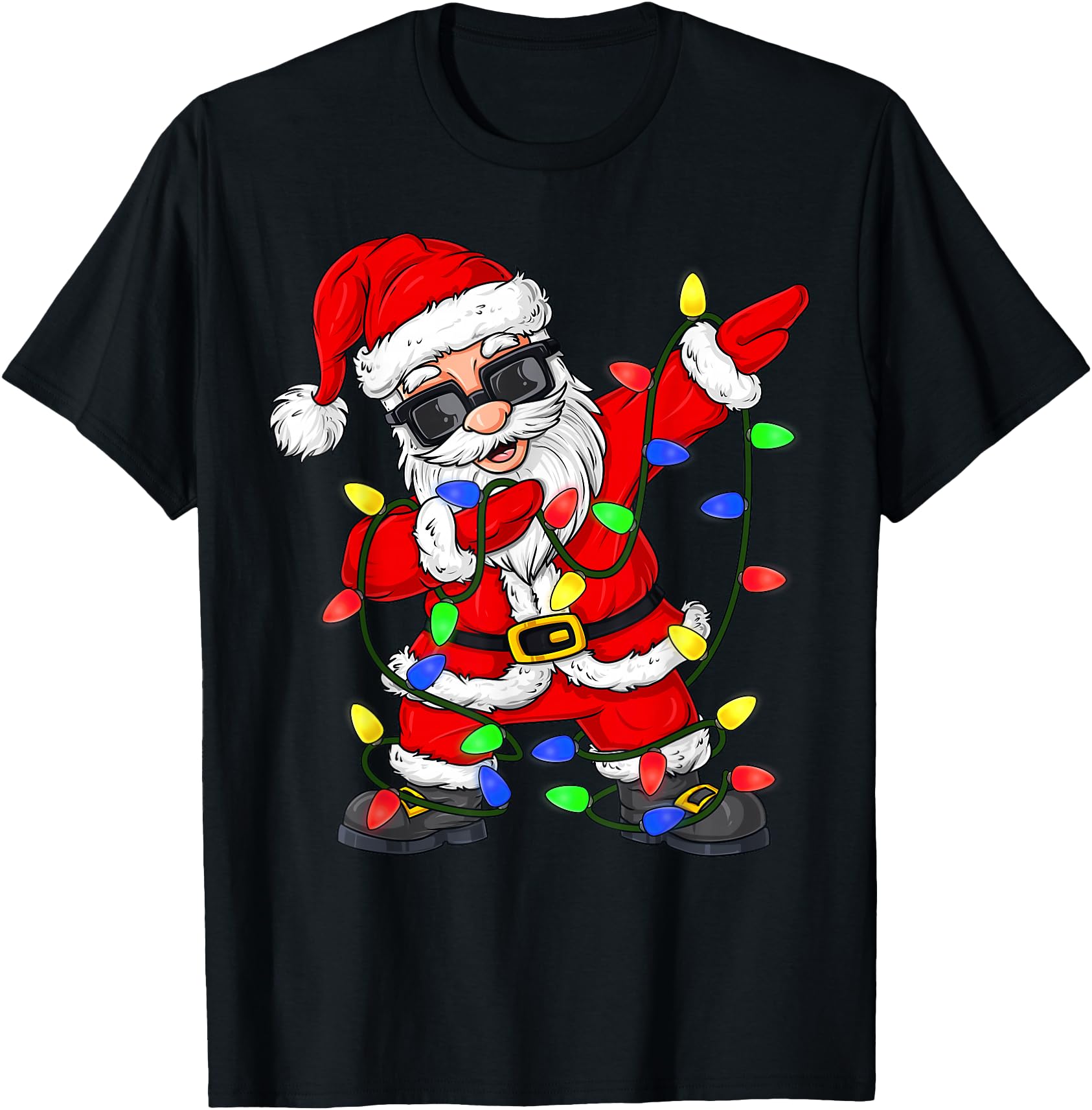 Dabbing Santa Claus Christmas Tree Lights Boys Dab Xmas